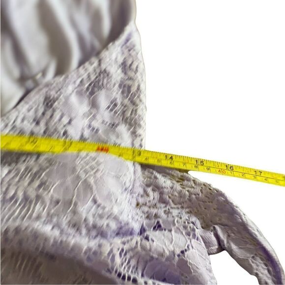 Lavender formal romper / mini dress. Stretch lace, adjustable steamed NWT - Picture 8 of 15